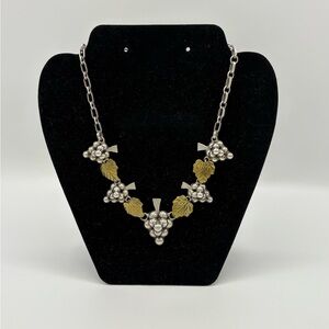 Vintage Mexico LATÓN 925 Silver Mixed Metal Grape Cluster Necklace Collar Brass